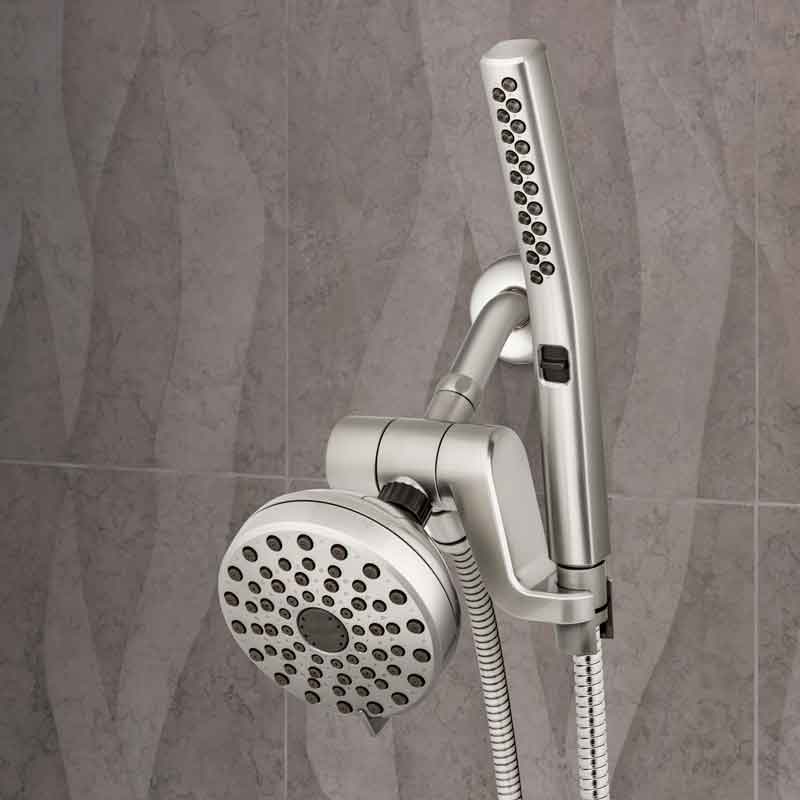 HairWand Spa System in shower tile wall