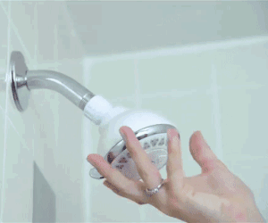 Remove shower head by hand