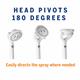 ShowerCare Hand Held Shower Head QBS-561MEB Pivoting Positions