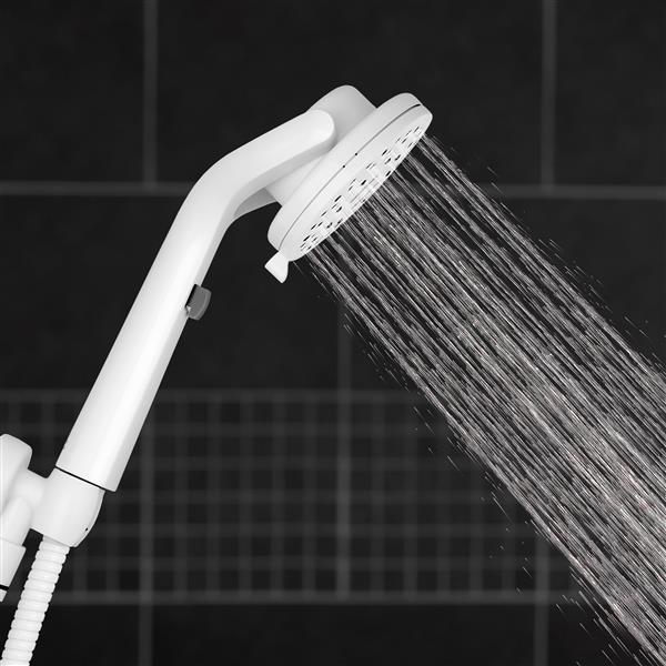 Side View of QBS-561MEB ShowerCare Pivoting Hand Held Shower Head Spraying Water