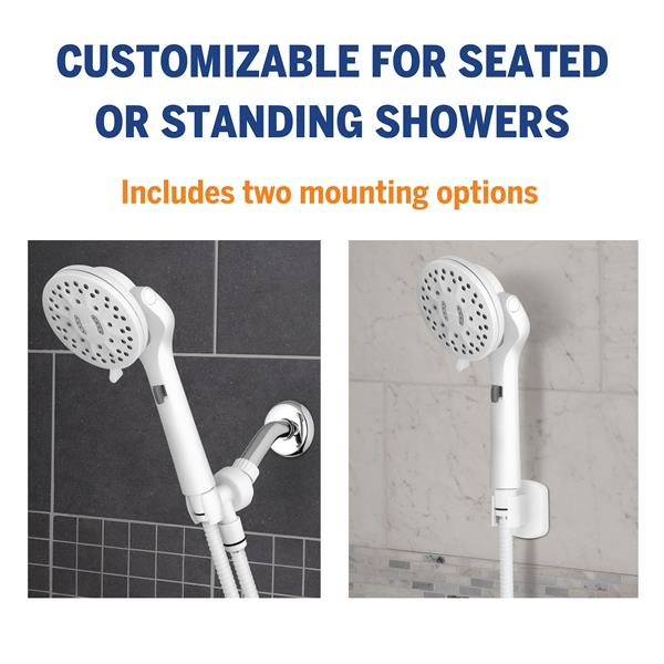QBS-561MEB ShowerCare Hand Held Shower Head- Mounting Options