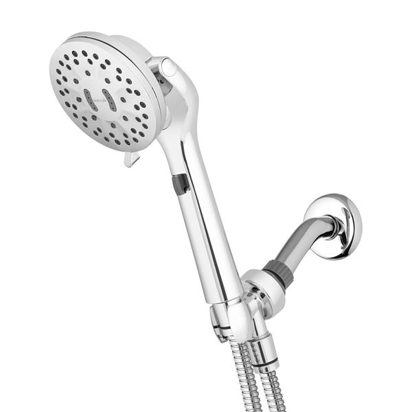 Waterpik ShowerCare Pivoting Shower Head QBS-563MEB in Chrome