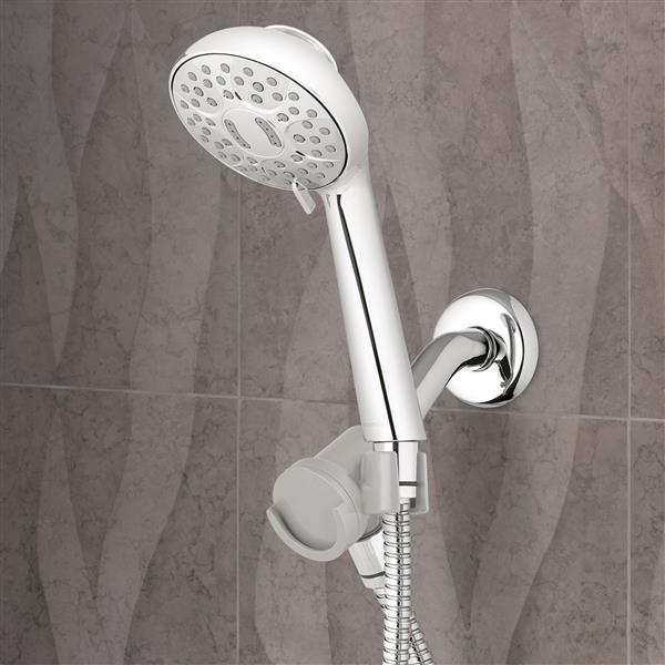 QMK-753ME Secure Magnetic Hand Held Shower Head Mounted on Shower Wall