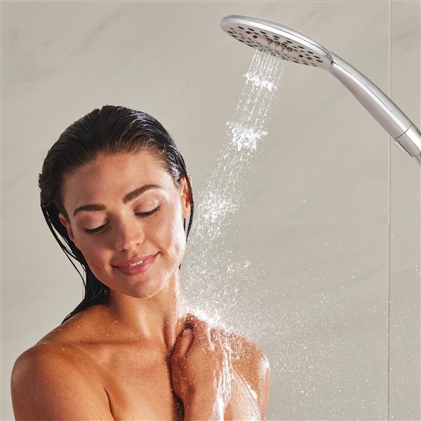 ULZ-563ME Hand Held Shower Head PowerPulse Spray in Use