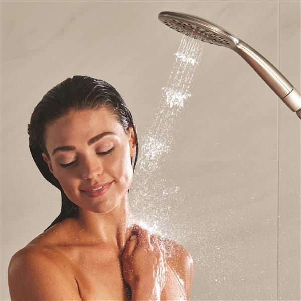 ULZ-569ME Hand Held Shower Head PowerPulse Massage Spray in Use