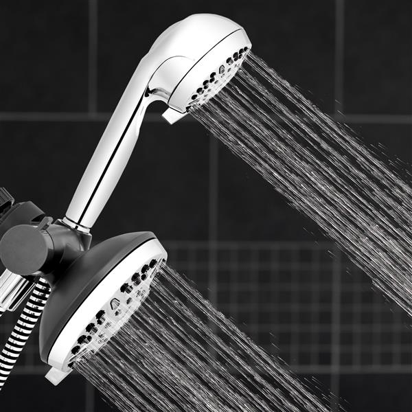 XET-633-643 Dual Shower Heads Spraying Water