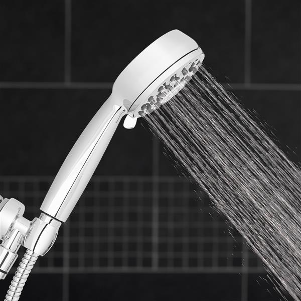 Side View of XPB-763ME Hand Held Shower Head Spraying Water