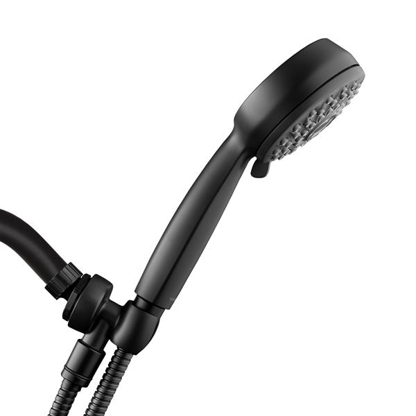 Side View of Matte Black XPB-765ME Hand Held Shower Head