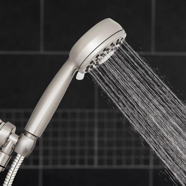Side View of XPB-769ME Hand Held Shower Head Spraying Water