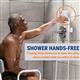 Using QBS-561MEB ShowerCare Pivoting Hand Held Shower Head Seated in Shower Chair