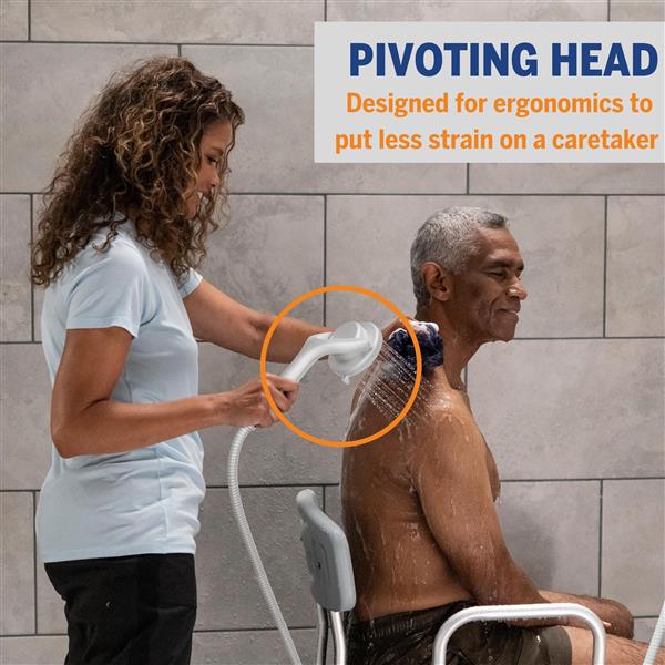 Using QBS-561MEB ShowerCare Pivoting Hand Held Shower Head On Others- Less Strain on Caretaker